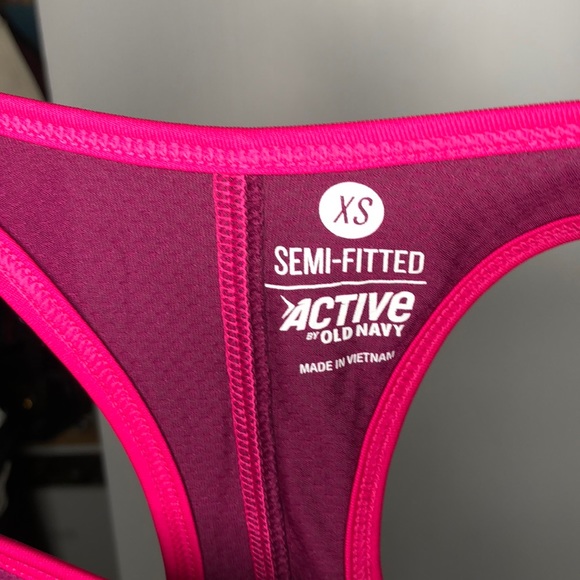 Old Navy Purple Pink Trim Racerback Tank Top XS - Picture 6 of 7